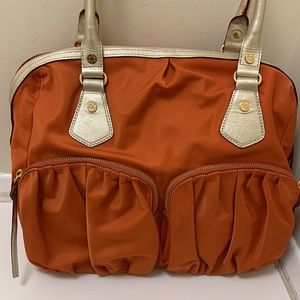 MZ Wallace orange nylon shoulder bag